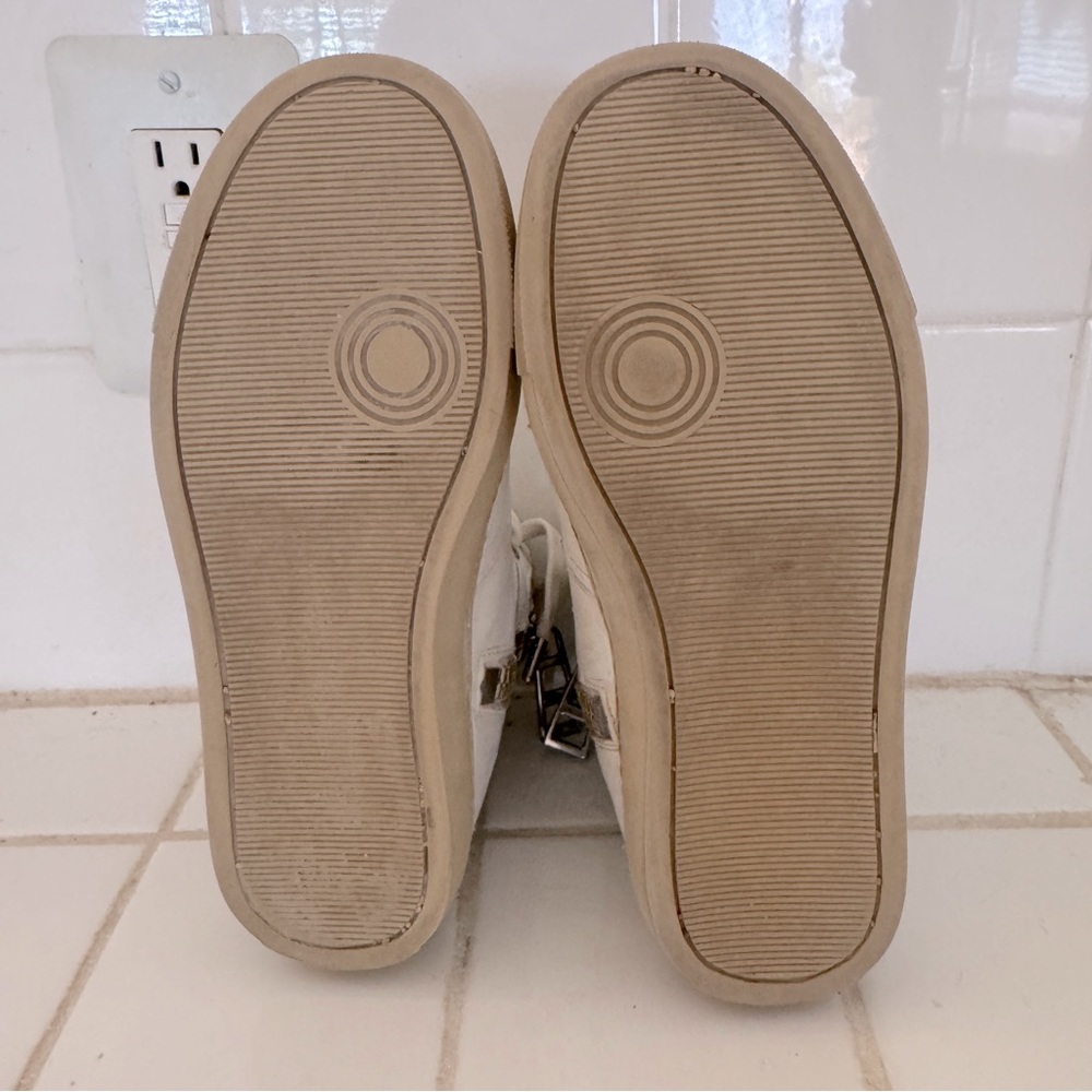 Zadig & Voltaire Flash Shearling High Top Sneakers White Leather Women Size 36 - Picture 7 of 7